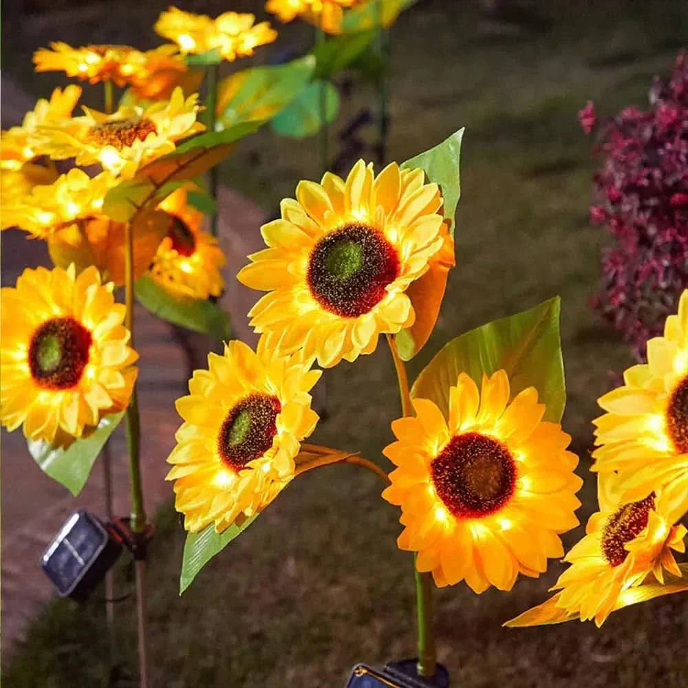 Waterproof Sunflower Solar Lamp for Garden and Outdoor Use Automatic Lighting | Temsk
