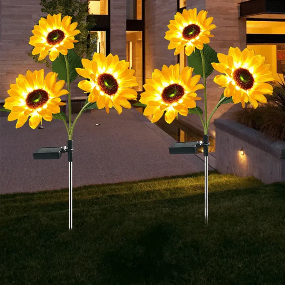 Waterproof Sunflower Solar Lamp for Garden and Outdoor Use Automatic Lighting | Temsk