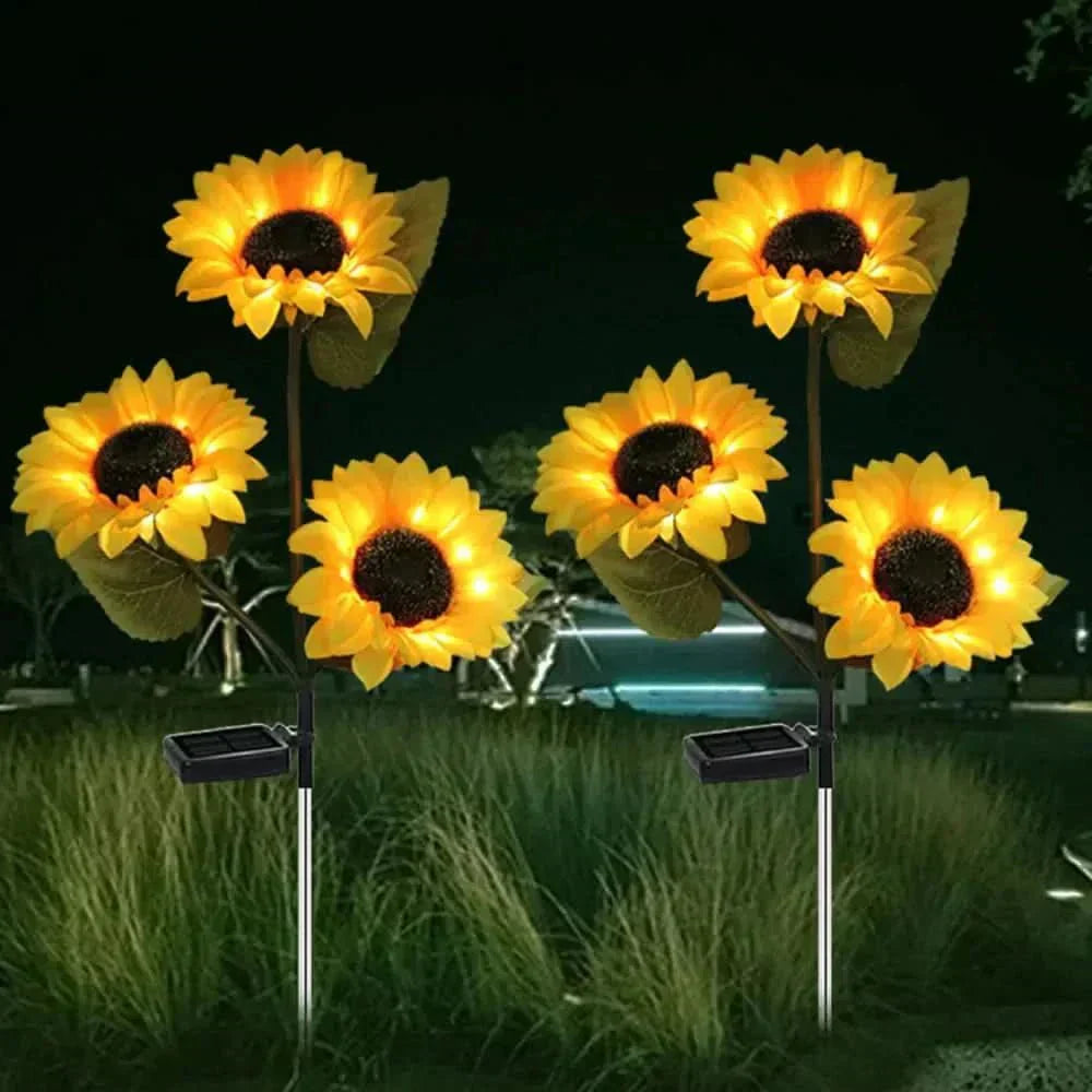 Waterproof Sunflower Solar Lamp for Garden and Outdoor Use Automatic Lighting | Temsk