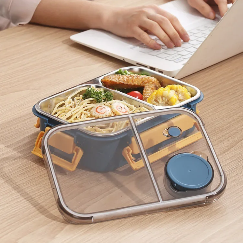 Stainless Steel Lunch Box With Bento Compartments For Meals | Temsk