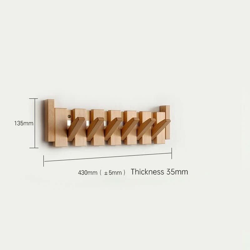 Foldable Wooden Wall Hook For Stylish Organization | Temsk