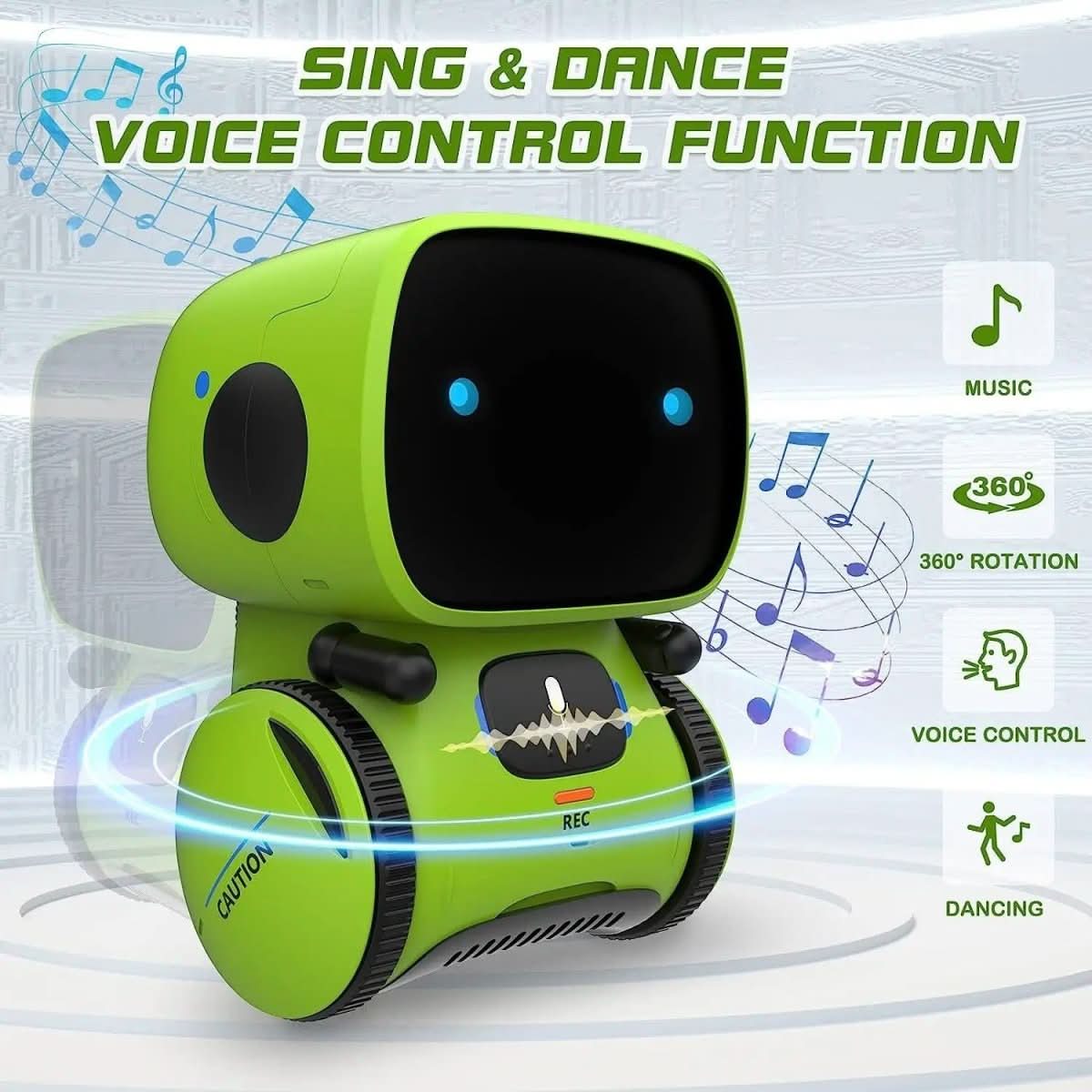 PulseBot mini interaktiv dansende robot med stemme- og lydfunktioner | Temsk