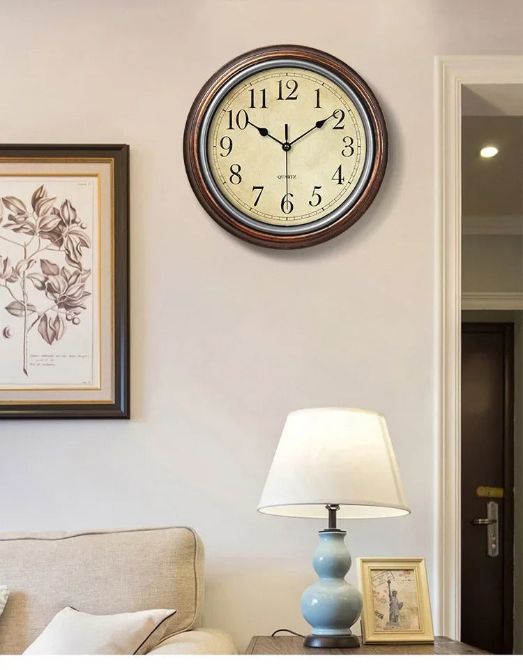 Temsk Classic Vintage Wooden Wall Clock For Home Decor