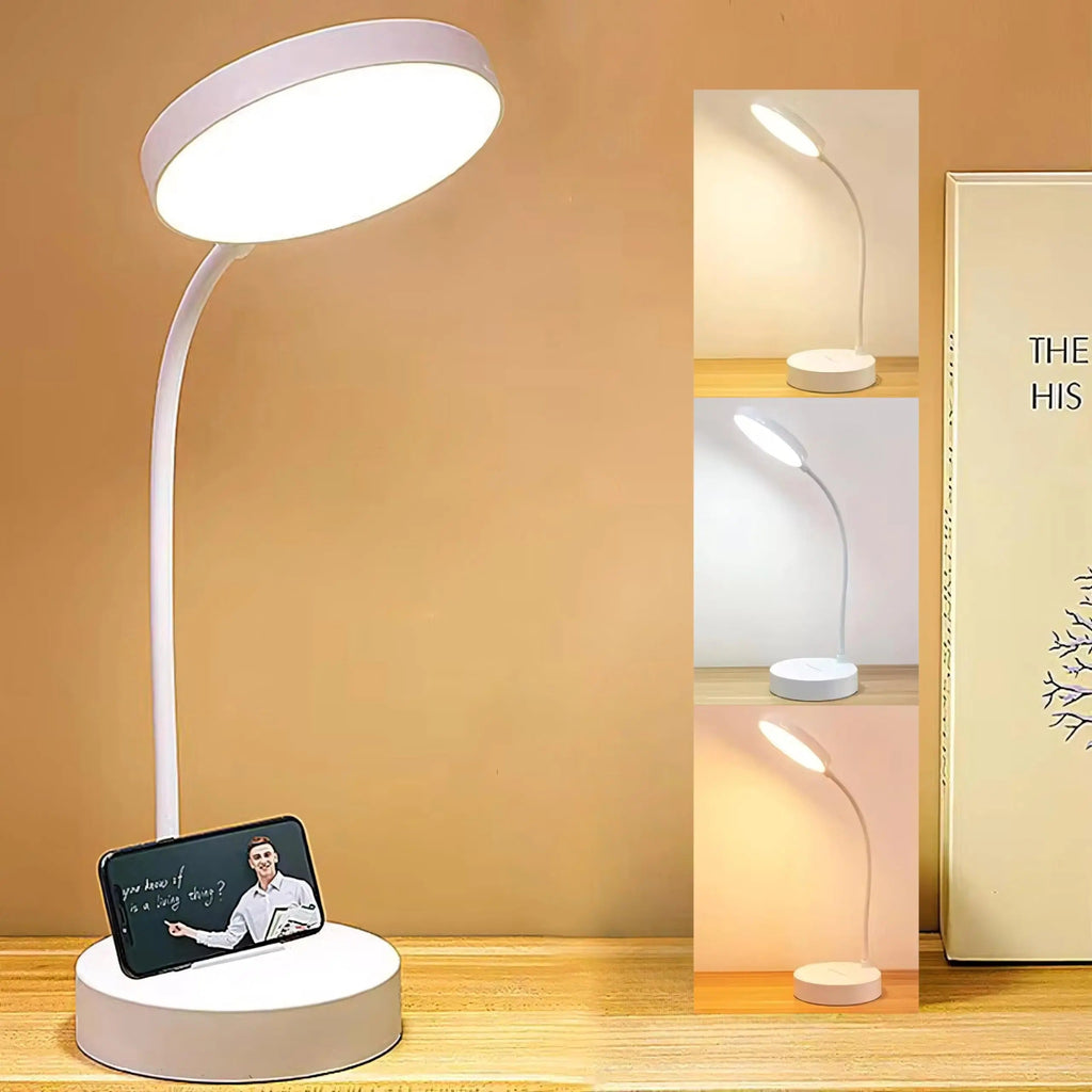 LED-Schreibtischlampe mit USB-Ladung und verstellbarem Schwanenhals-Leselicht | Temsk