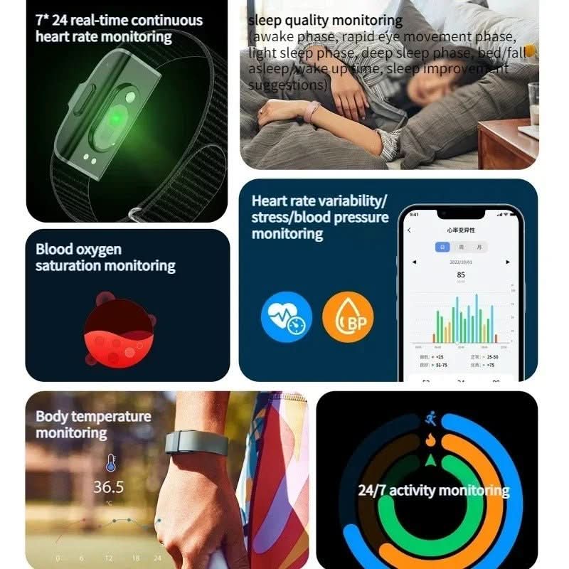 PulseGuard IP68 Fitness Tracker With Heart Rate And Blood Oxygen Monitoring | Temsk