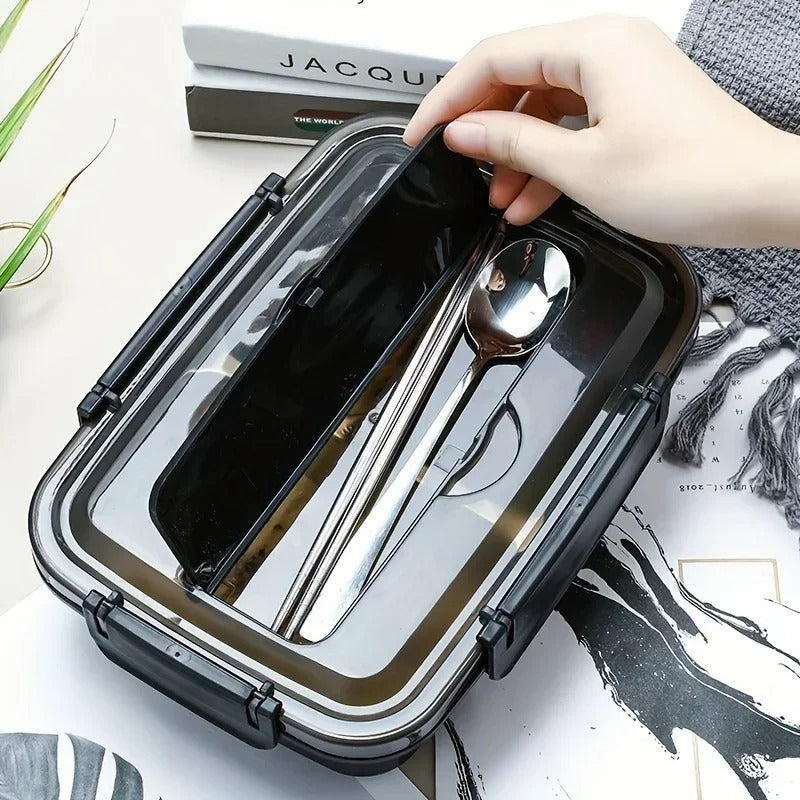 Edelstahl BentoBox auslaufsichere Lunchbox mit drei Fächern | Temsk