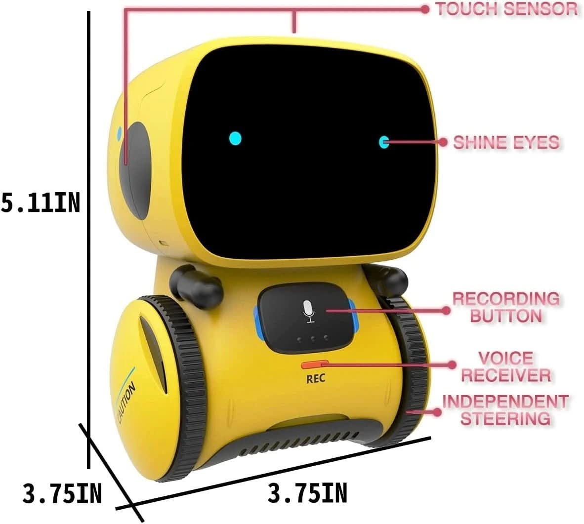 PulseBot mini interaktiv dansende robot med stemme- og lydfunktioner | Temsk