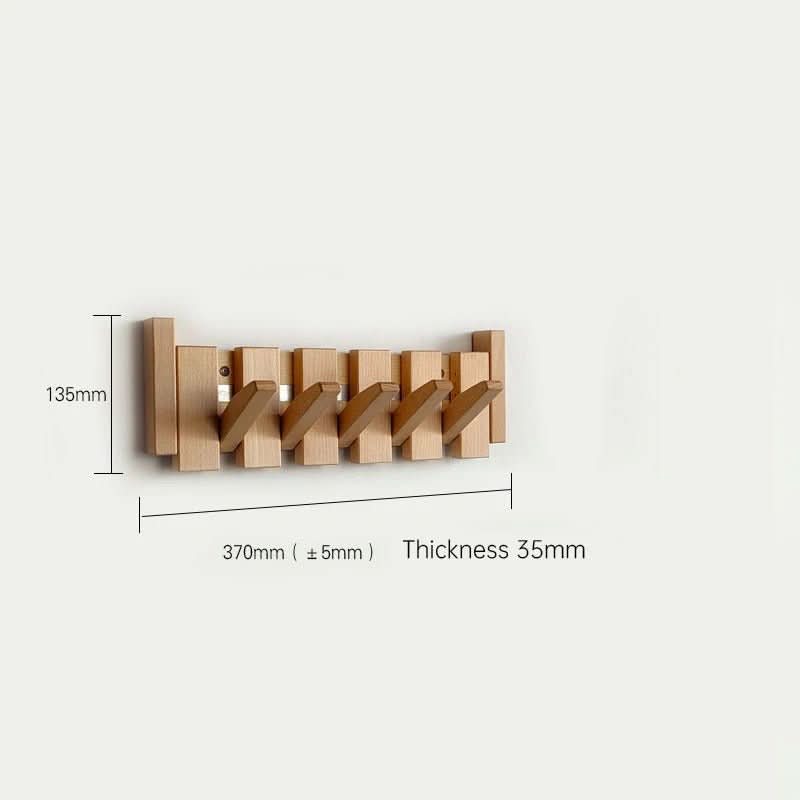 Foldable Wooden Wall Hook For Stylish Organization | Temsk