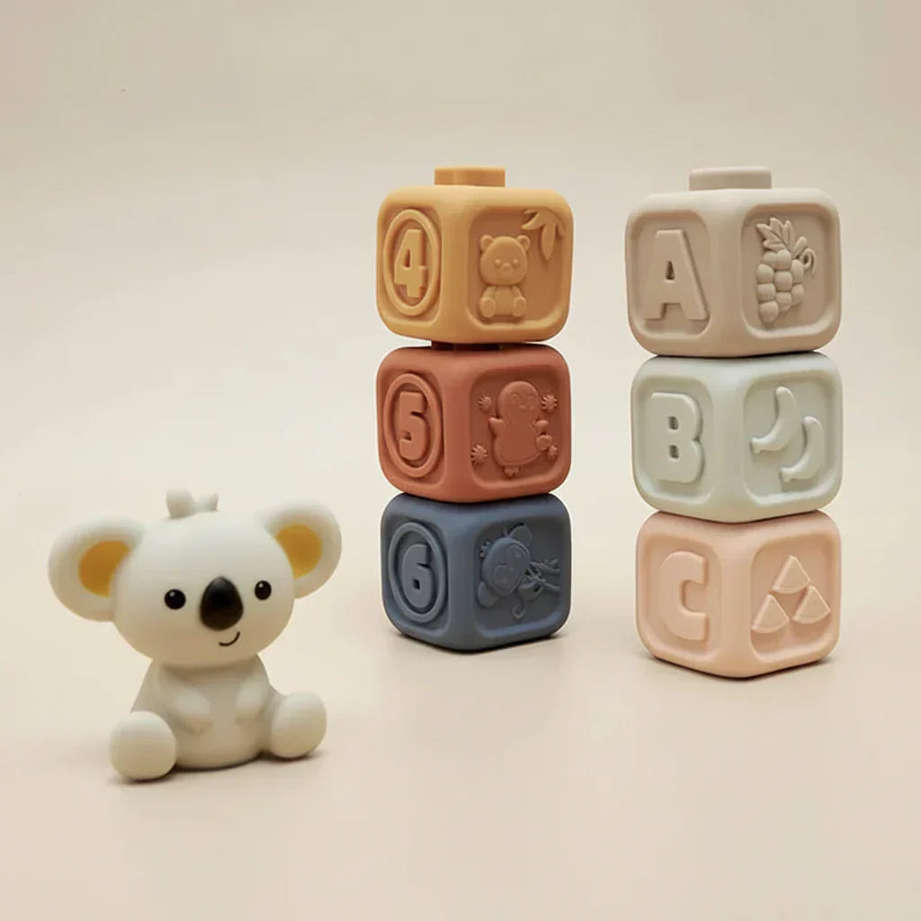 Soft Sensory Stacking Blocks With Teething Cubes For Babies | Temsk