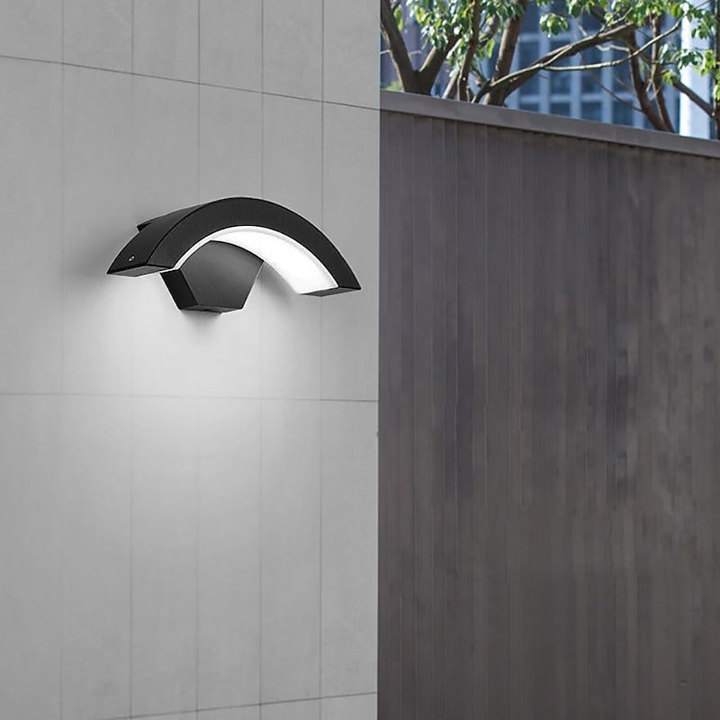 Schlanke Außenwandleuchte für Veranda und Garten IP65 wasserdicht Außen-LED | Temsk