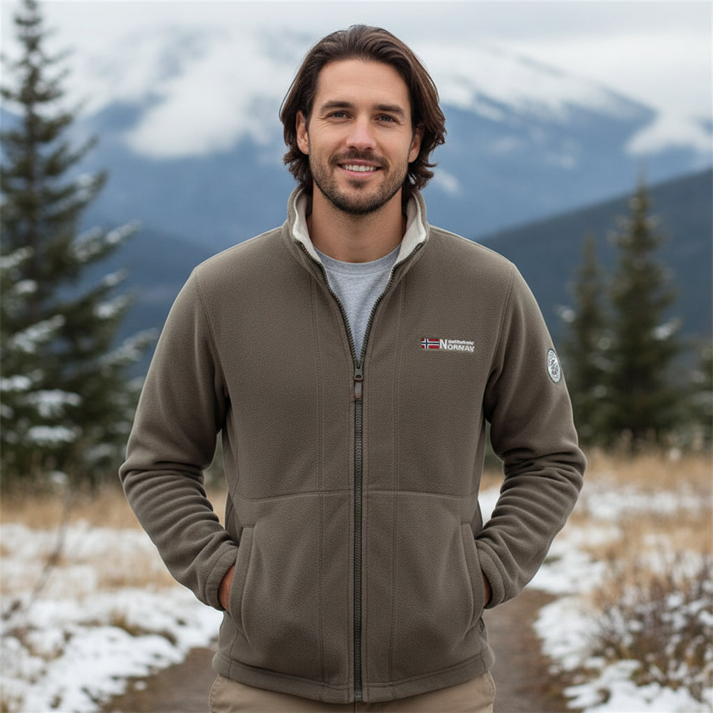 Herren-Fleecejacke mit Reißverschluss für lässige Oberbekleidung, warm und bequem | Temsk