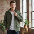 Herrenjacke mit Reißverschluss vorne im modernen Freizeitstil | Temsk