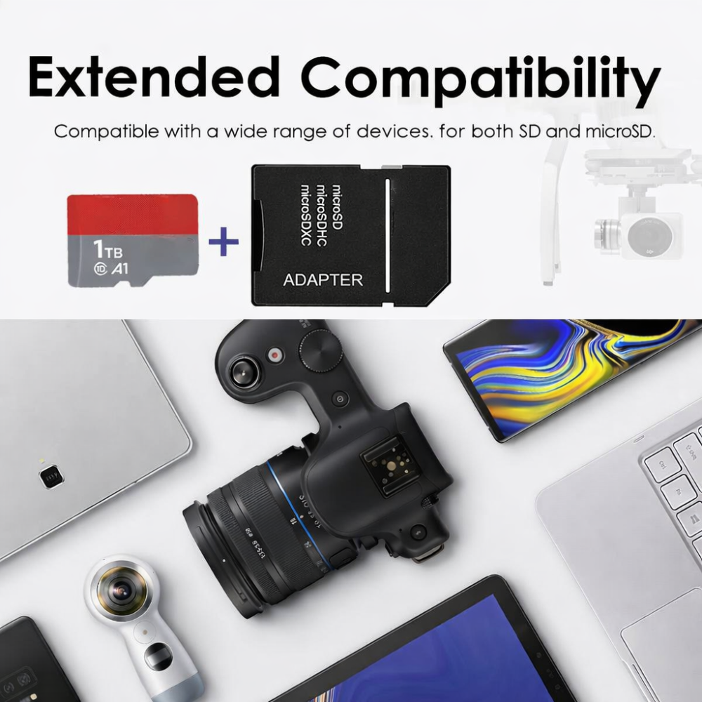 1TB Micro SD Card With High Speed Adapter For Phones And Cameras | Temsk
