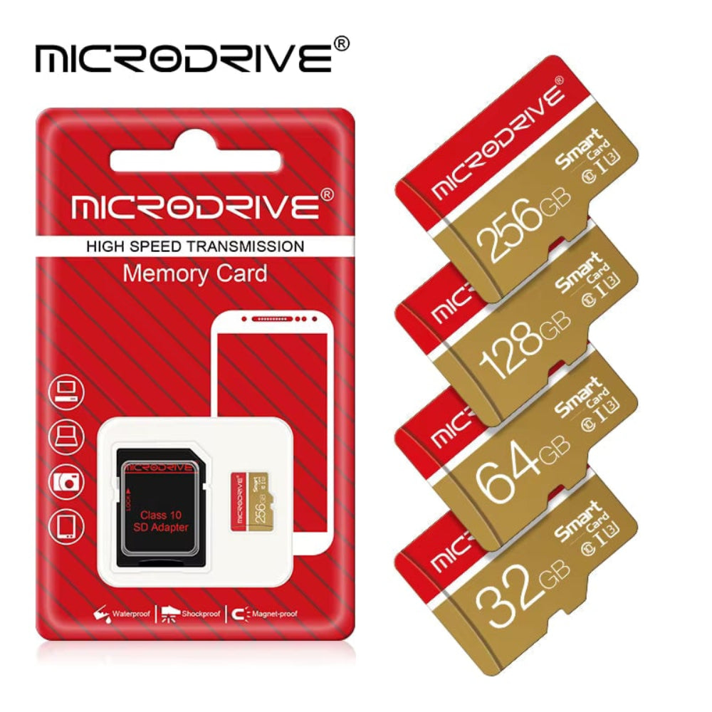 Hochgeschwindigkeits-MicroSD-Karte Klasse 10, Speicher von 8GB bis 256GB | Temsk