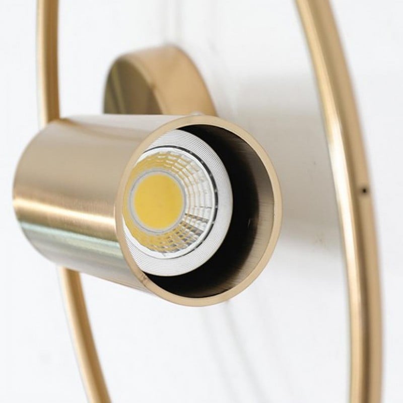 Halo Wandleuchte mit nordischen Goldakzenten im minimalistischen Stil | Temsk