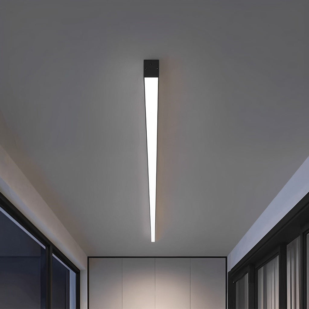Black Aluminum Slim LED Ceiling Linear Light Dimmable For Living Room Bedroom | Temsk