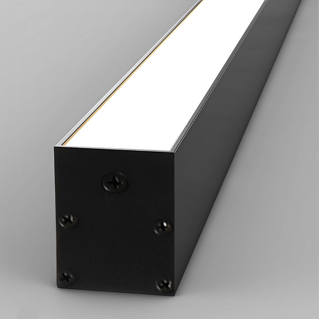 Black Aluminum Slim LED Ceiling Linear Light Dimmable For Living Room Bedroom | Temsk