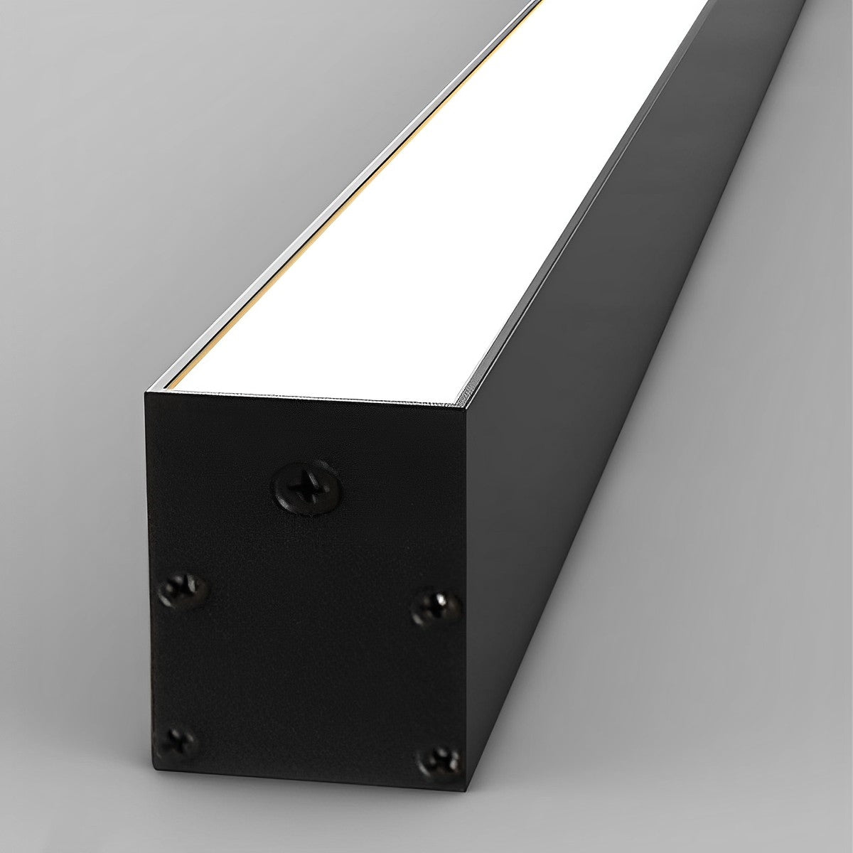 Black Aluminum Slim LED Ceiling Linear Light Dimmable For Living Room Bedroom | Temsk