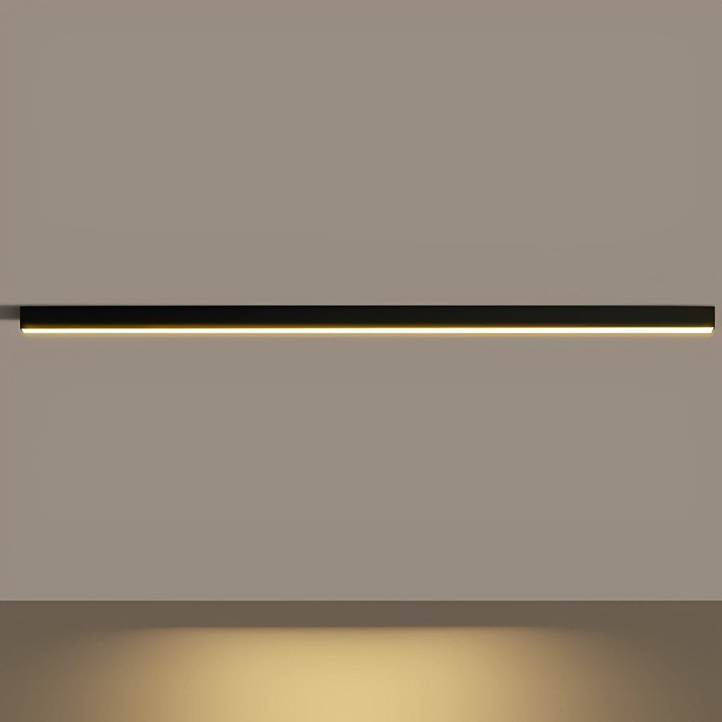 Black Aluminum Slim LED Ceiling Linear Light Dimmable For Living Room Bedroom | Temsk
