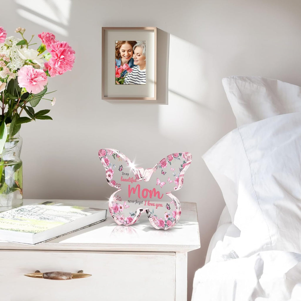 Mother's Day Butterfly Acrylic Display Plaque Gift For Mom | Temsk