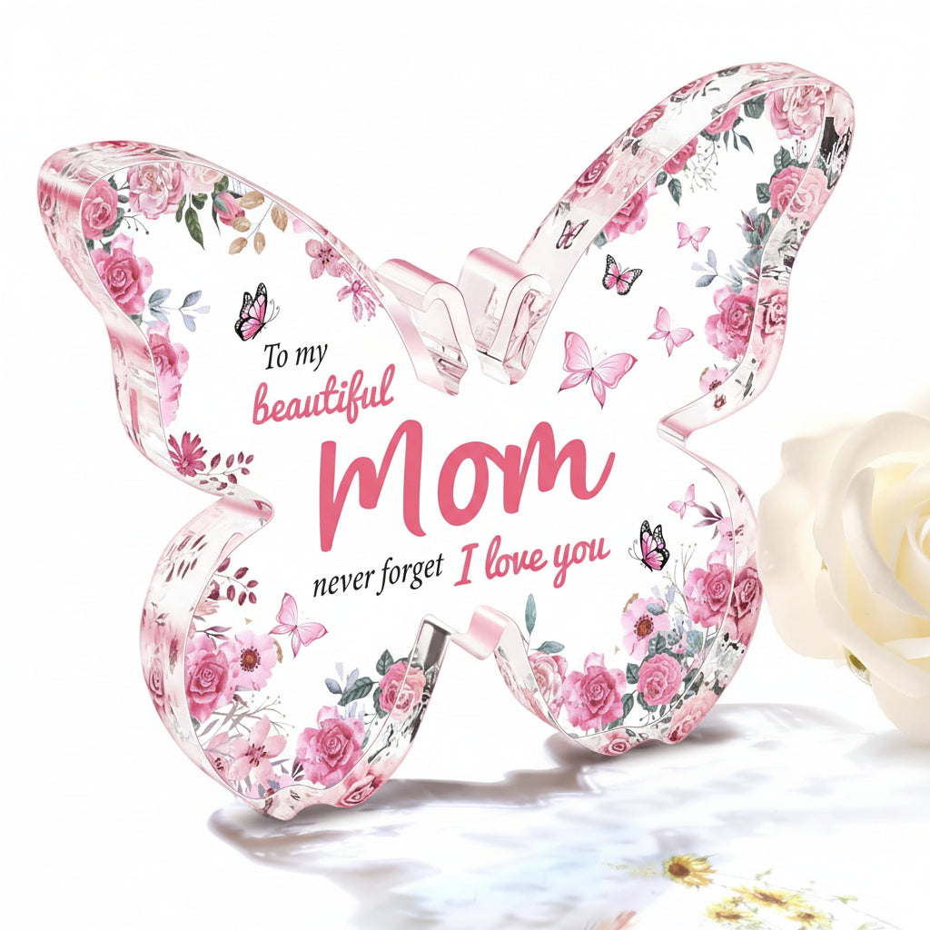 Mother's Day Butterfly Acrylic Display Plaque Gift For Mom | Temsk