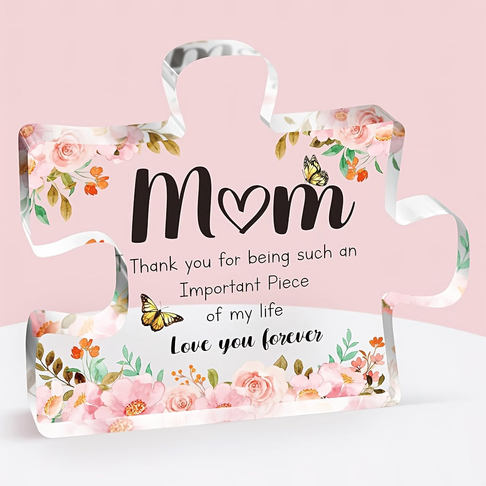 Mothers Day Floral Butterfly Acrylic Puzzle Keepsake For Display | Temsk