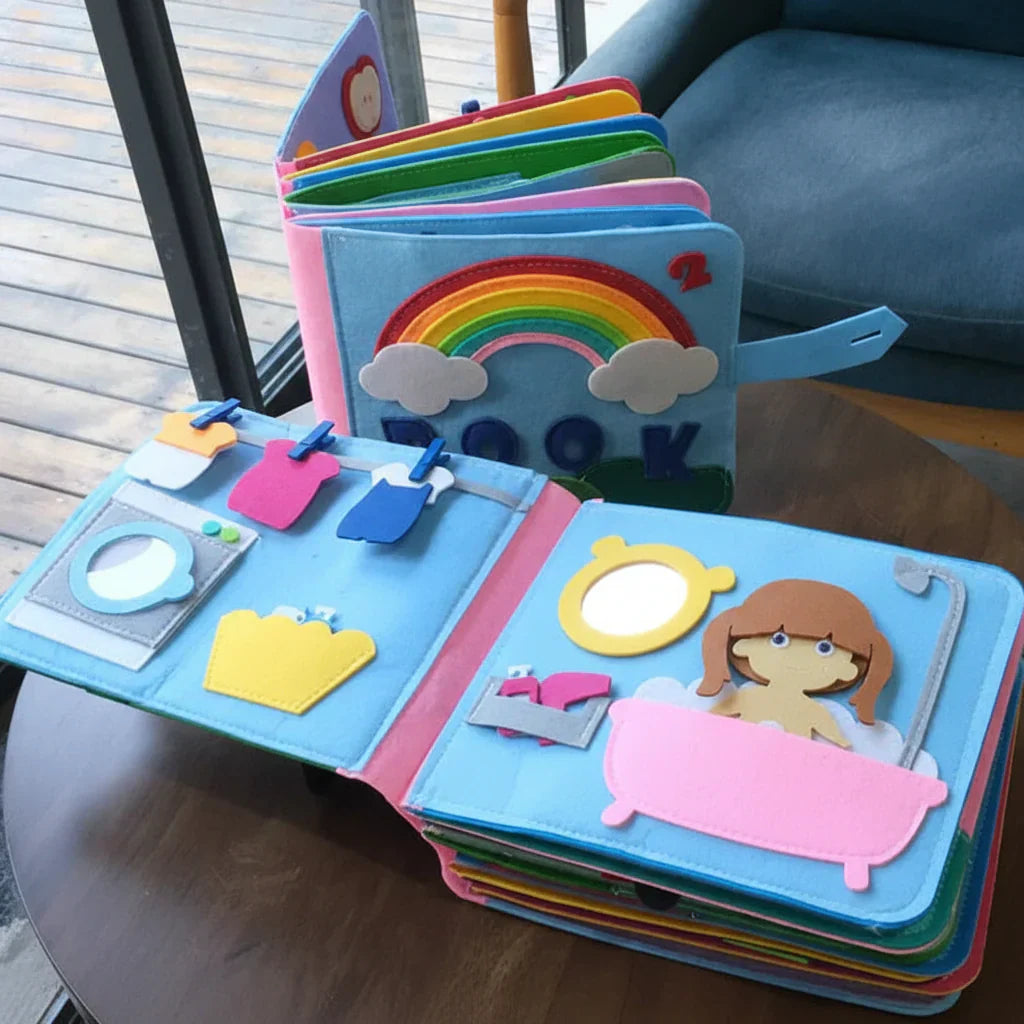 Montessori Busy Book Felt Activity Kit For Toddler Learning | Temsk