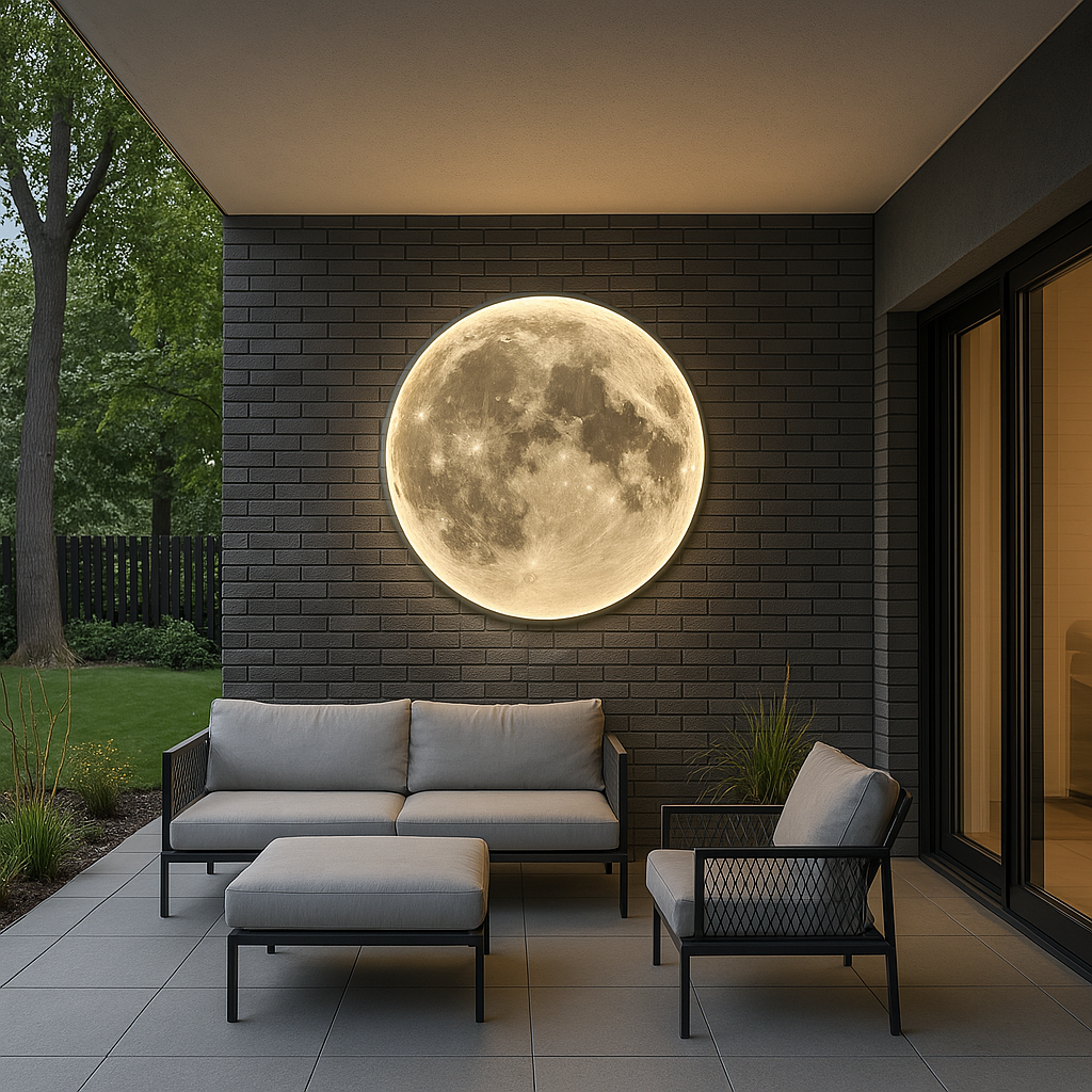 Mond-Wandlampe mit Mondschein für moderne Innenräume | Temsk