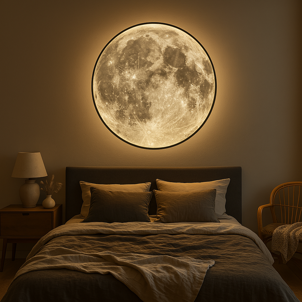 Mond-Wandlampe mit Mondschein für moderne Innenräume | Temsk
