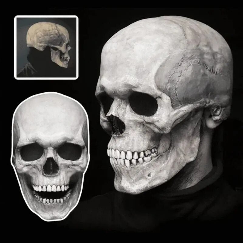 Realistic Halloween Skull Mask With Movable Jaw For Haunts And Parties | Temsk