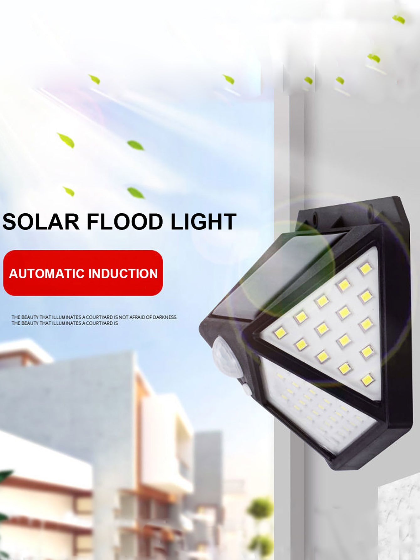 MULTIFUNCTIONAL SOLAR LAMP - WATERPROOF LED GARDEN LIGHTING WITH MOTION SENSOR | Temsk