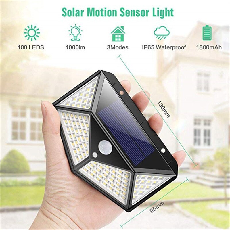 MULTIFUNCTIONAL SOLAR LAMP - WATERPROOF LED GARDEN LIGHTING WITH MOTION SENSOR | Temsk
