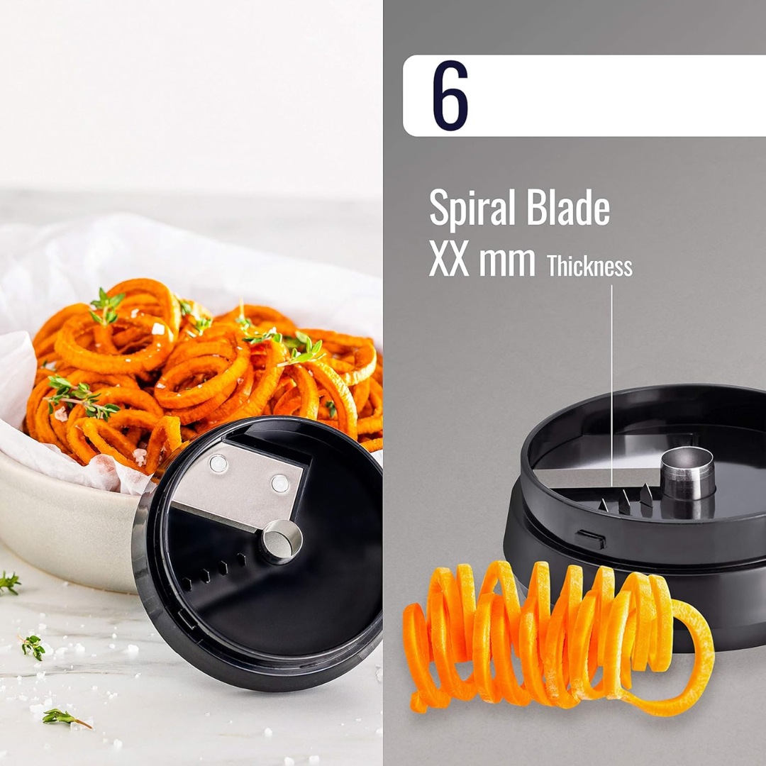 Multifunctional Vegetable Spiral Slicer with Stainless Steel Blade | Temsk