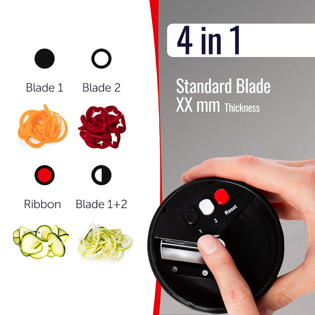 Multifunctional Vegetable Spiral Slicer with Stainless Steel Blade | Temsk