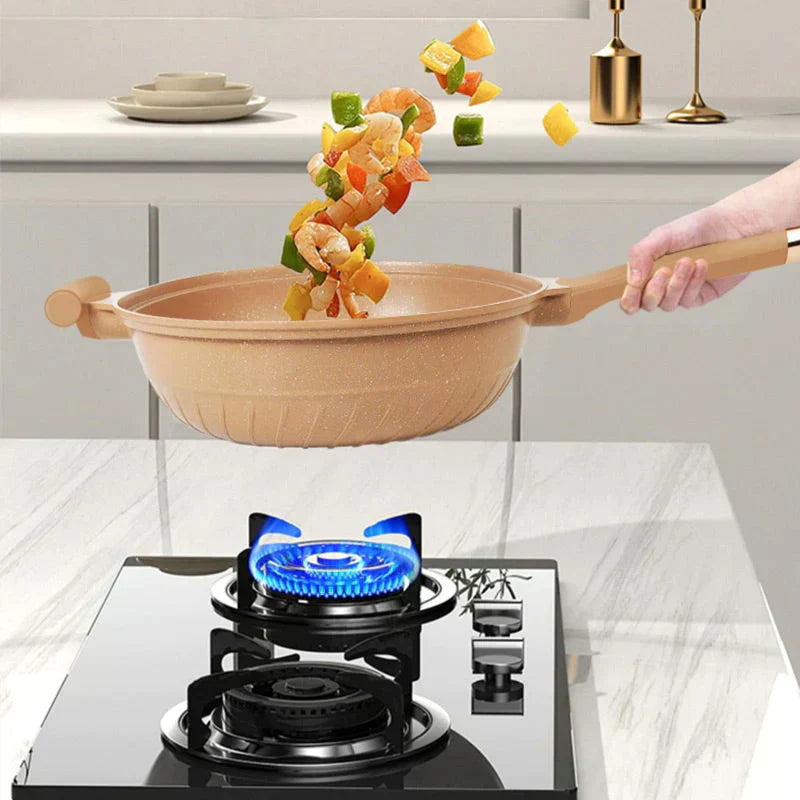 Multifunkční wok pánev s nepřilnavým povrchem - CookFlex | Temsk