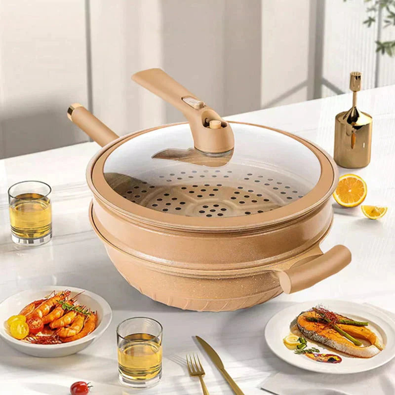Multifunkční wok pánev s nepřilnavým povrchem - CookFlex | Temsk