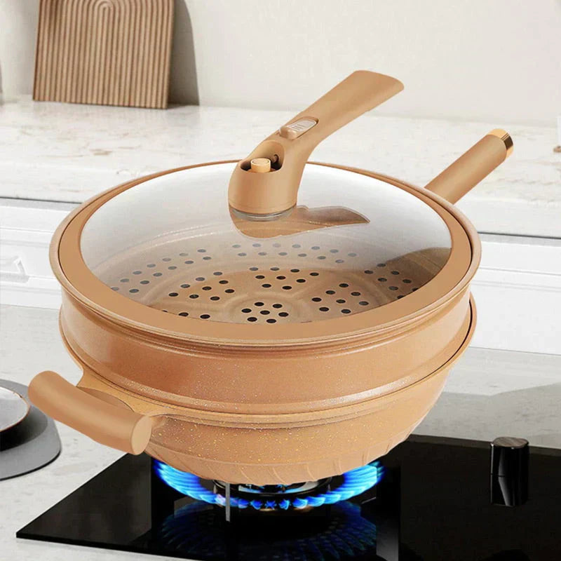 Multifunkční wok pánev s nepřilnavým povrchem - CookFlex | Temsk