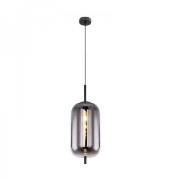 NoirLumen závěsná lampa s různými styly a kouřovými skleněnými miskami | Snurv | Temsk