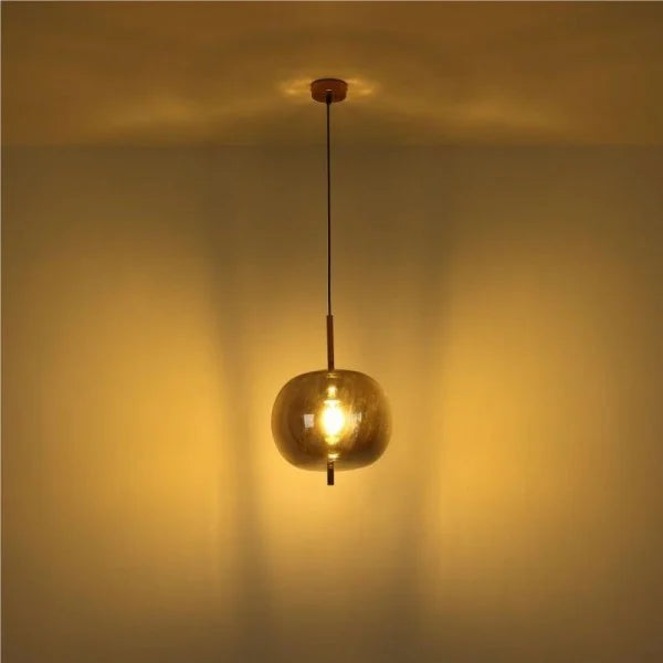 NoirLumen závěsná lampa s různými styly a kouřovými skleněnými miskami | Snurv | Temsk