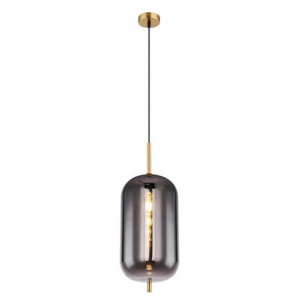NoirLumen závěsná lampa s různými styly a kouřovými skleněnými miskami | Snurv | Temsk