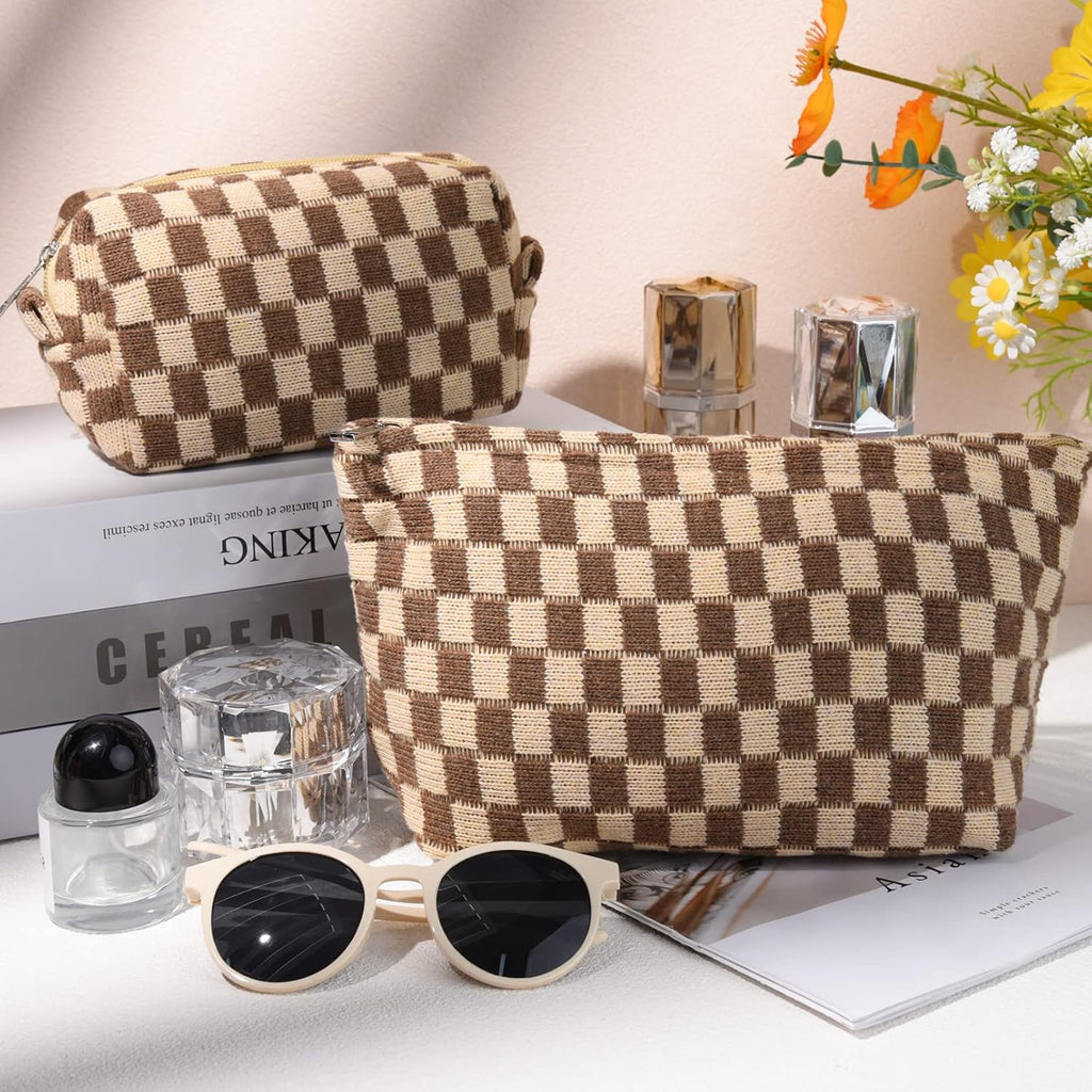 Must-Have Checked Make-up Bag Set | Temsk