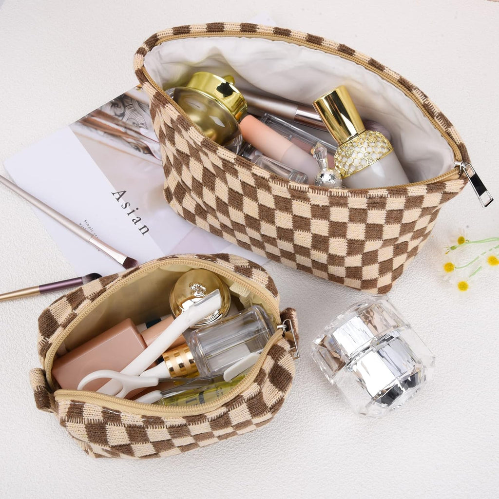 Must-Have Checked Make-up Bag Set | Temsk