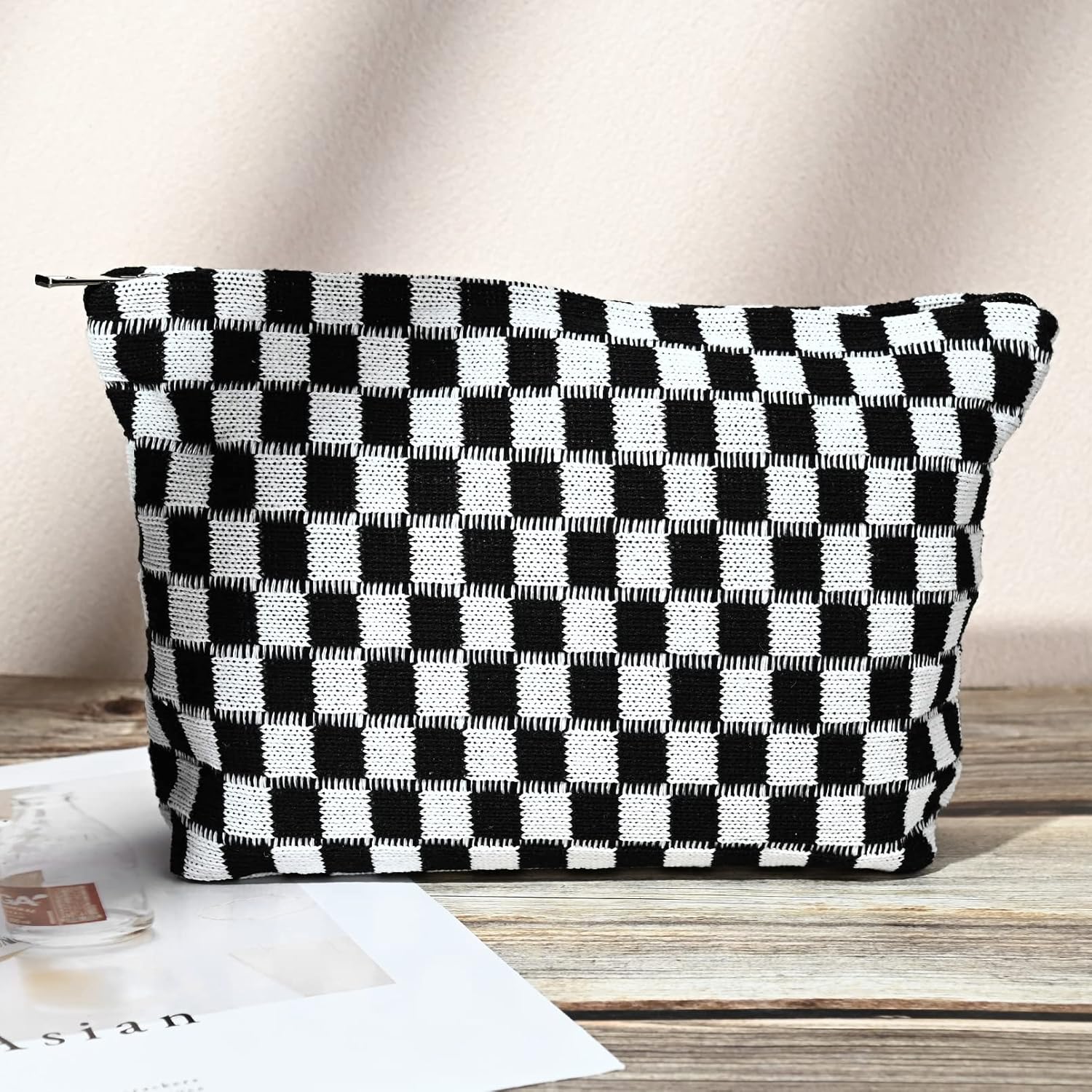 Must-Have Checked Make-up Bag Set | Temsk