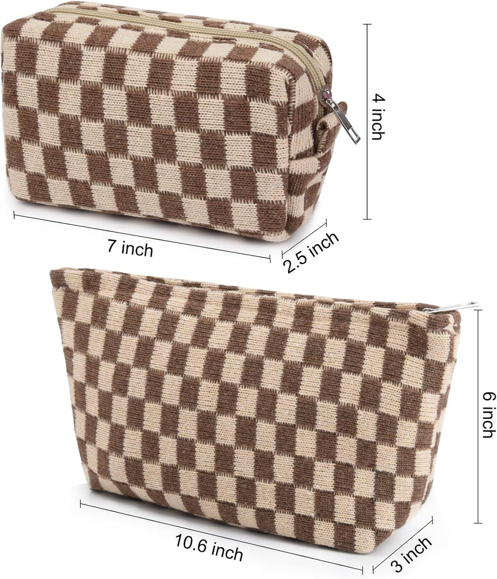 Must-Have Checked Make-up Bag Set | Temsk