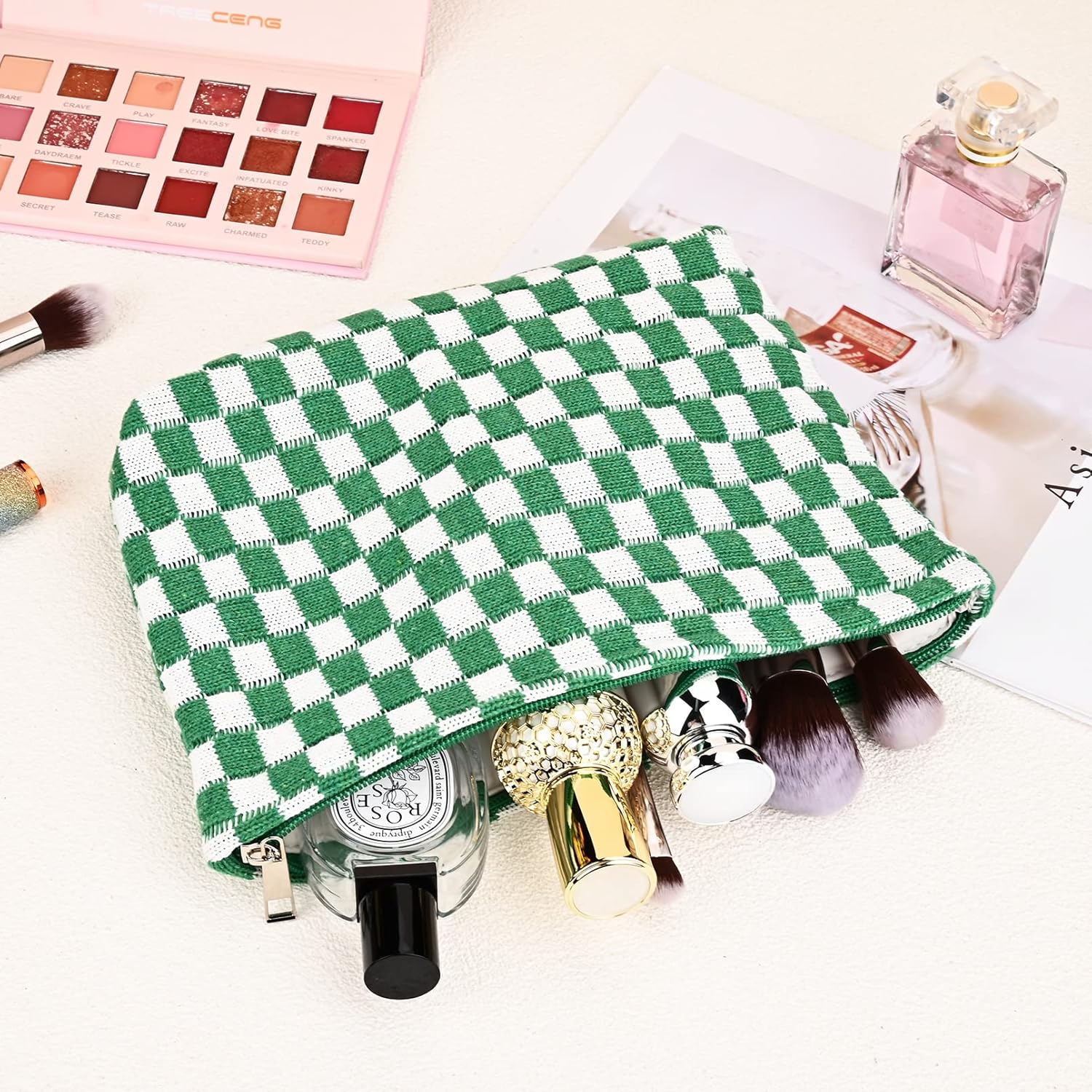 Must-Have Checked Make-up Bag Set | Temsk
