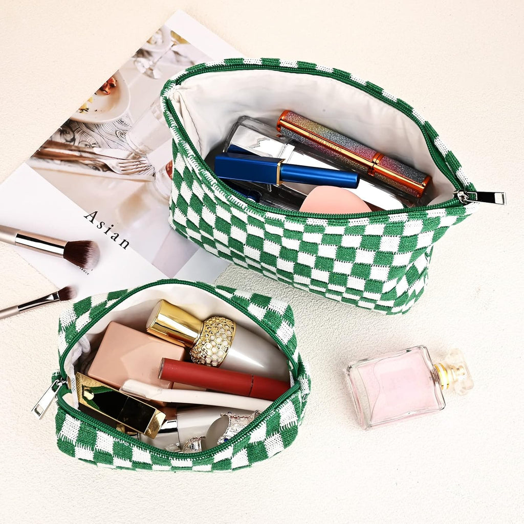 Must-Have Checked Make-up Bag Set | Temsk
