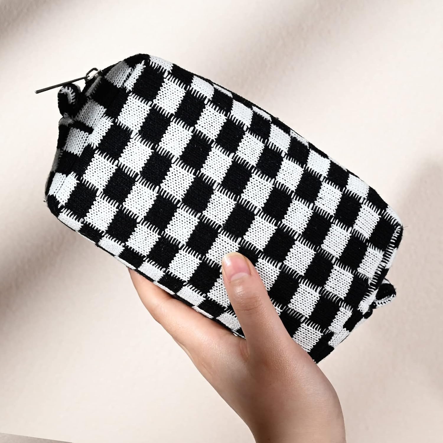 Must-Have Checked Make-up Bag Set | Temsk
