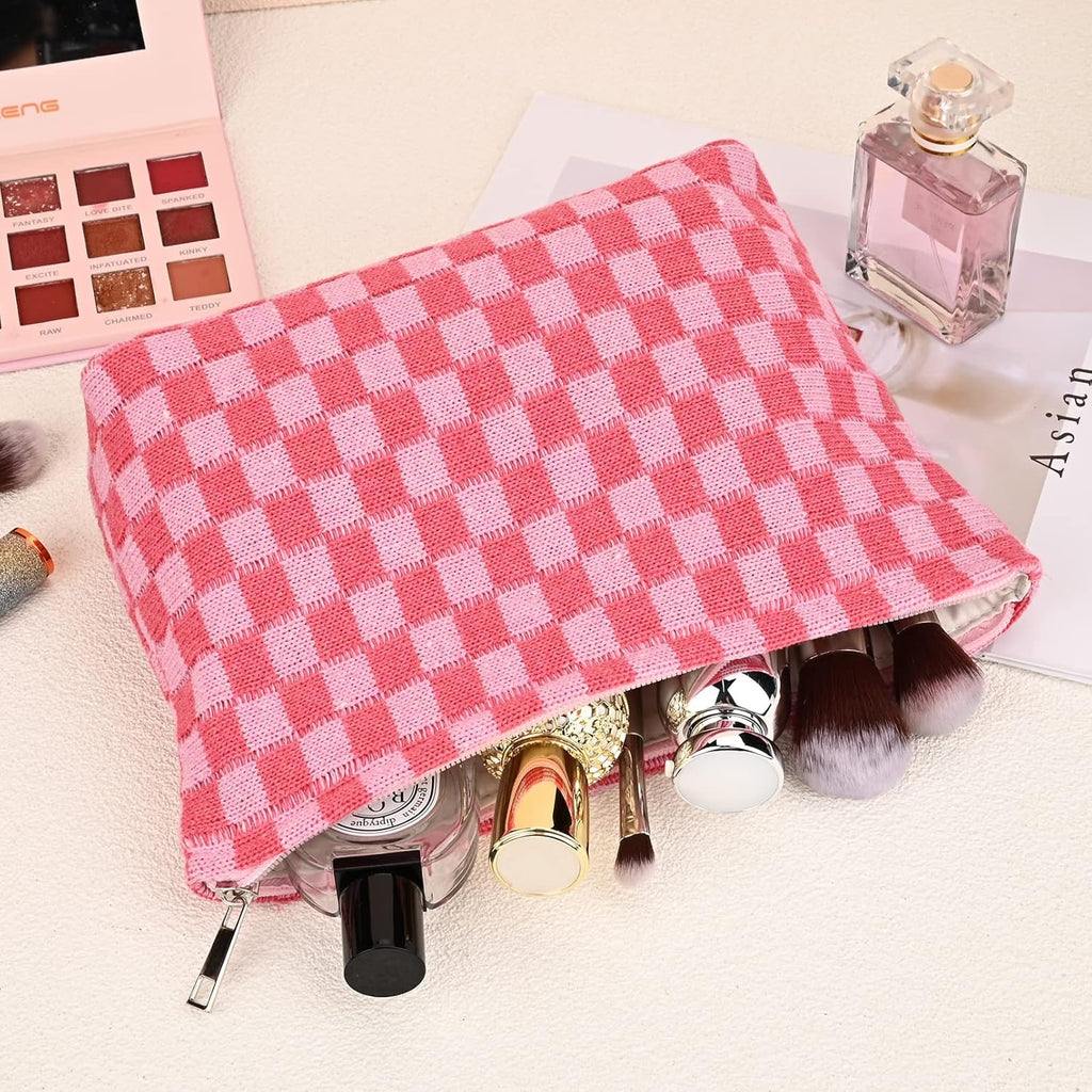 Must-Have Checked Make-up Bag Set | Temsk