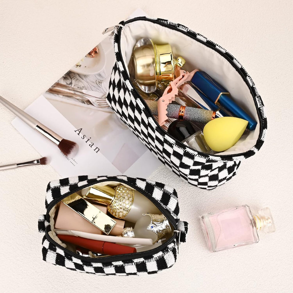 Must-Have Checked Make-up Bag Set | Temsk