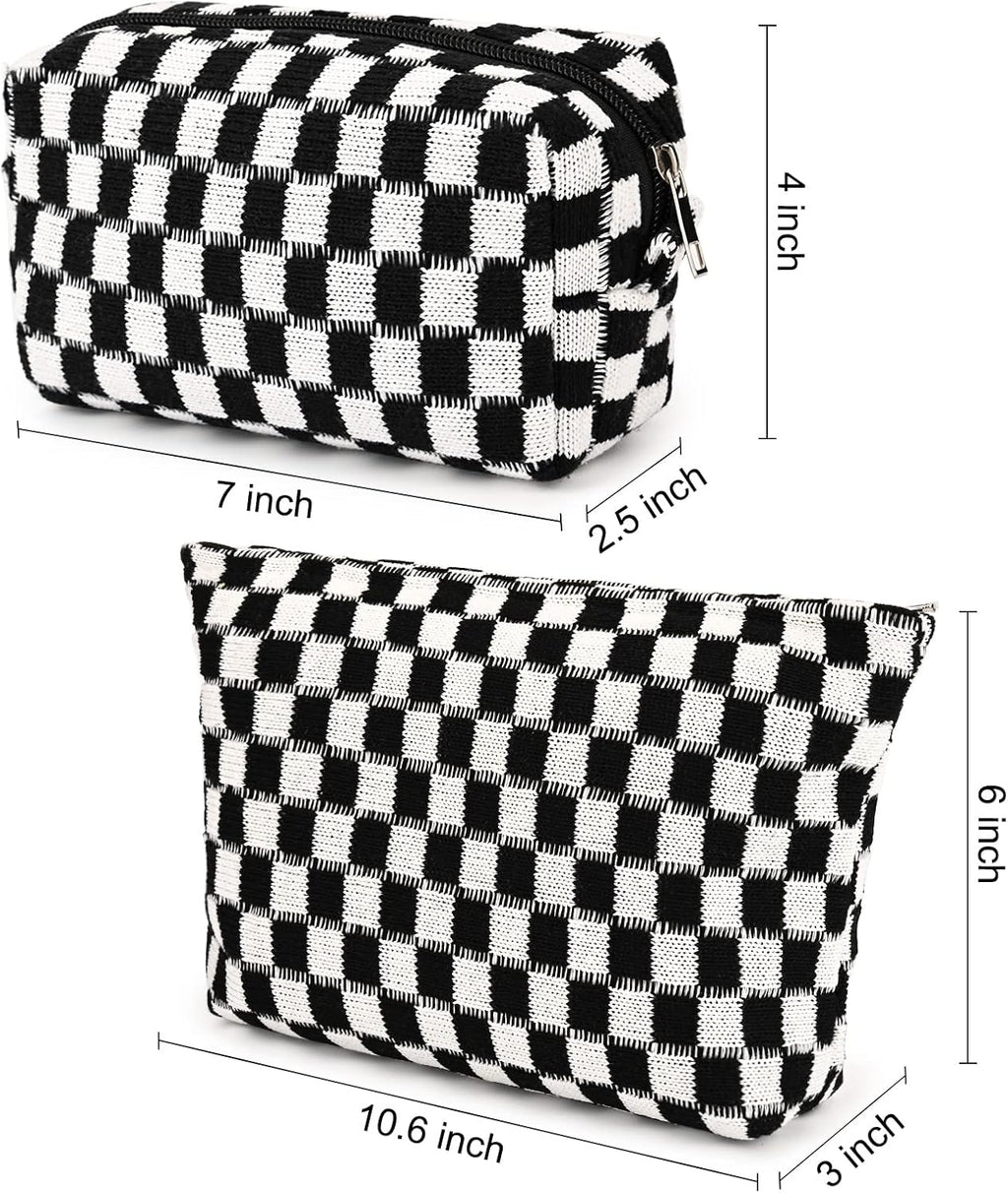 Must-Have Checked Make-up Bag Set | Temsk
